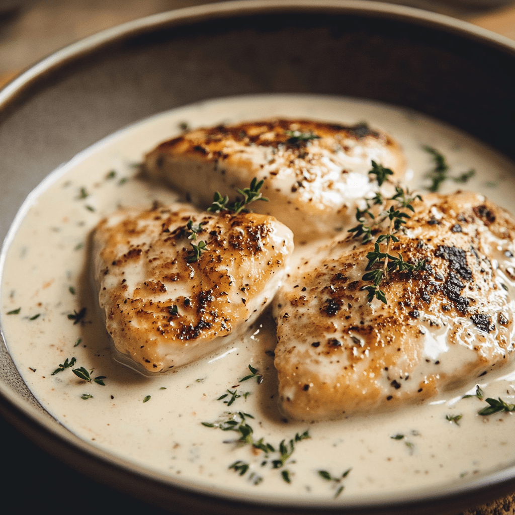 Marry Me Chicken served in a cozy kitchen setting