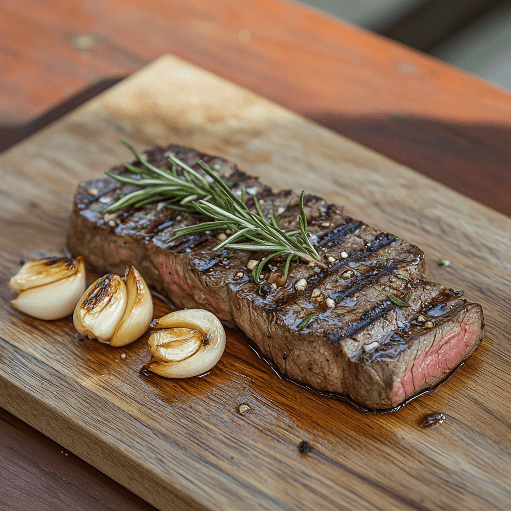 Perfectly grilled coulotte steak with rosemary