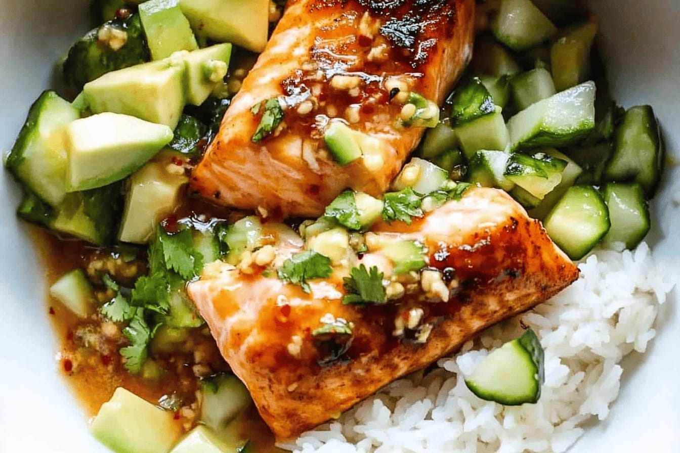 Bang Bang Salmon with Avocado Salsa Recipe