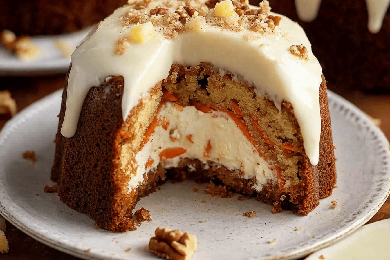 Cheesecake-Stuffed Carrot Bundt Cake Recipe