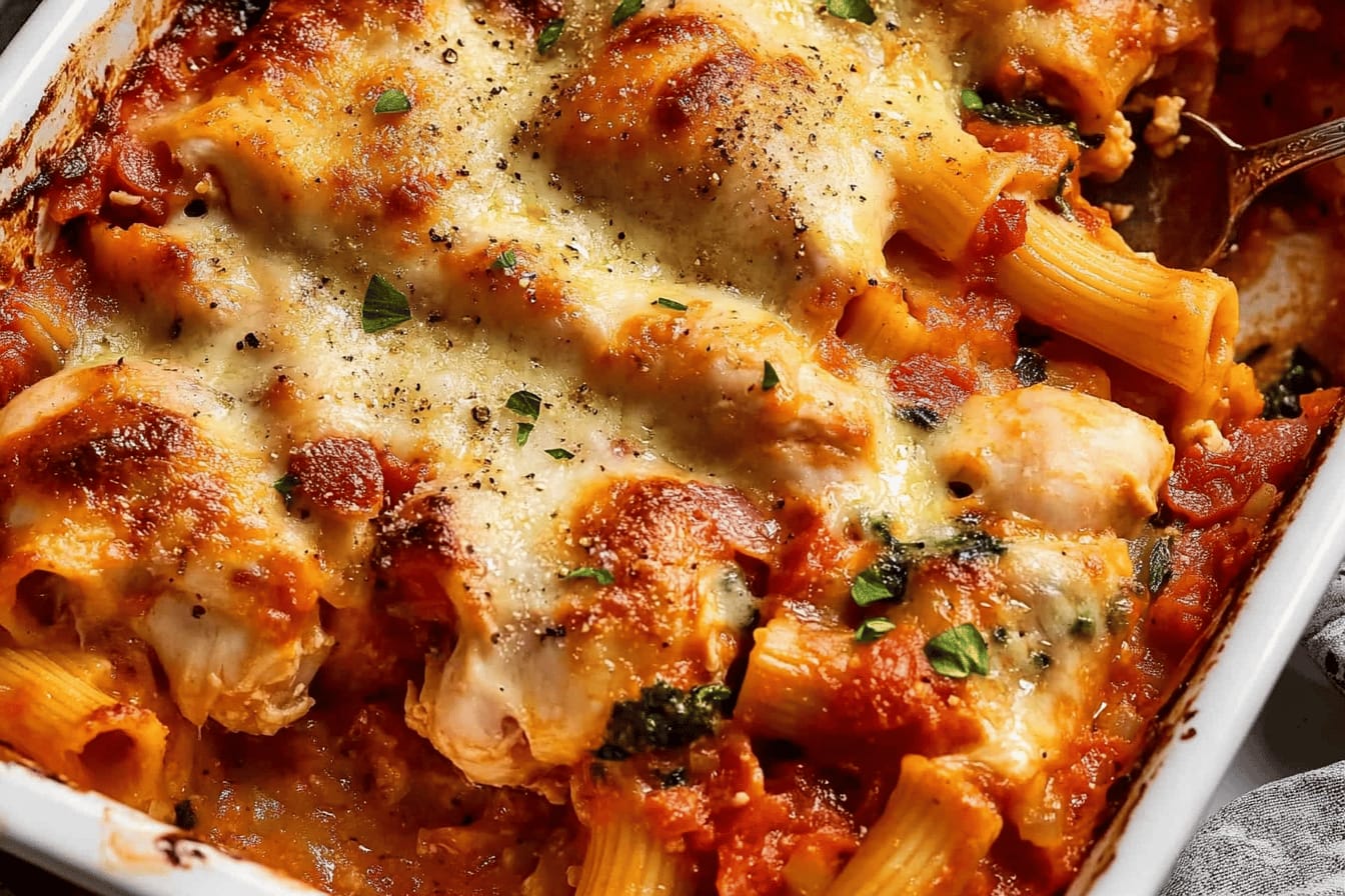 Creamy Chicken Pasta Bake Recipe