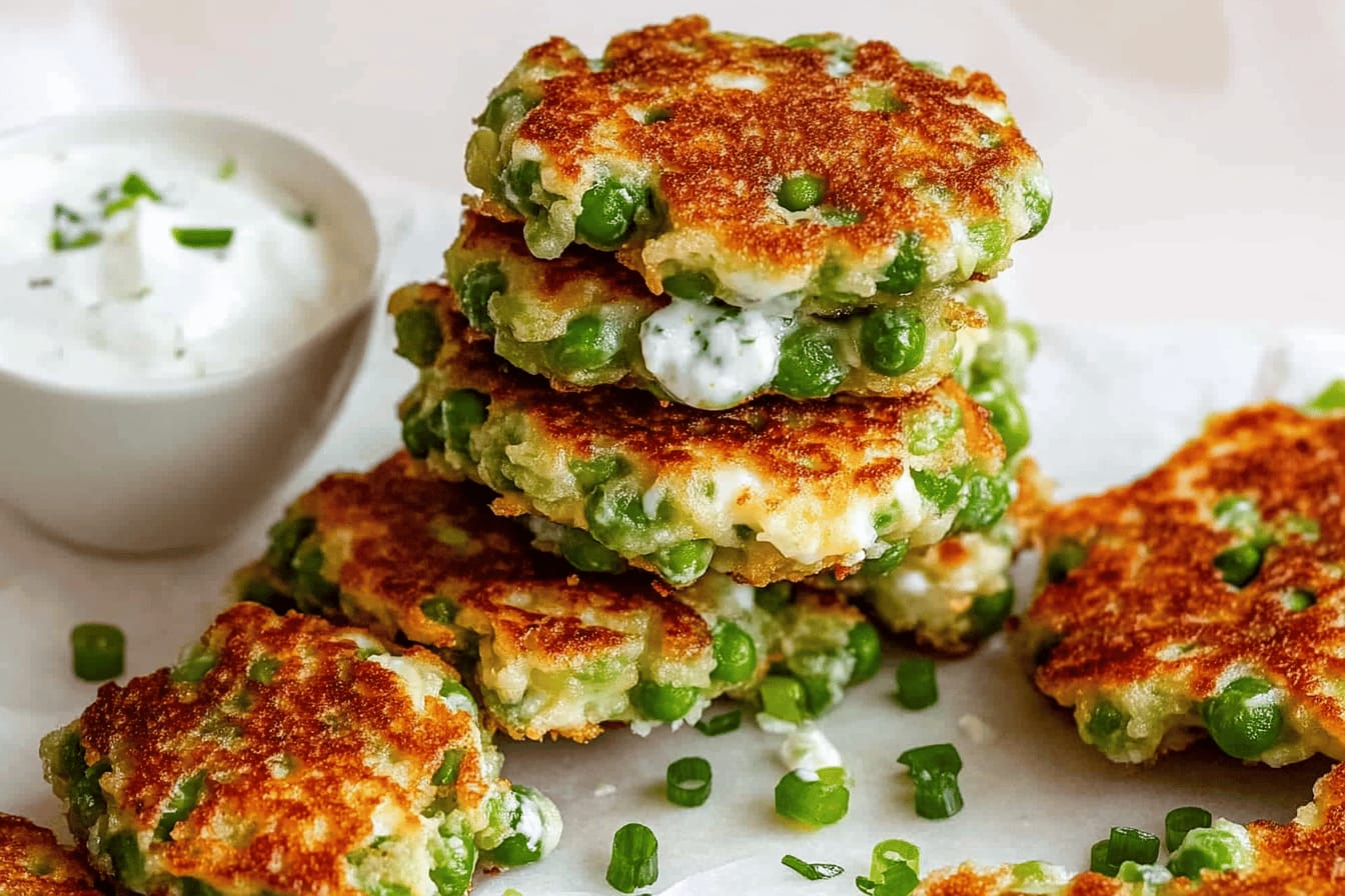 Crispy Frozen Pea Fritters Recipe