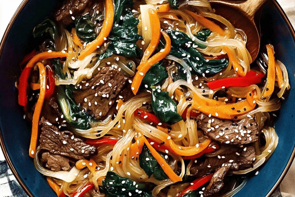 Delicious Korean Japchae Noodles Recipe