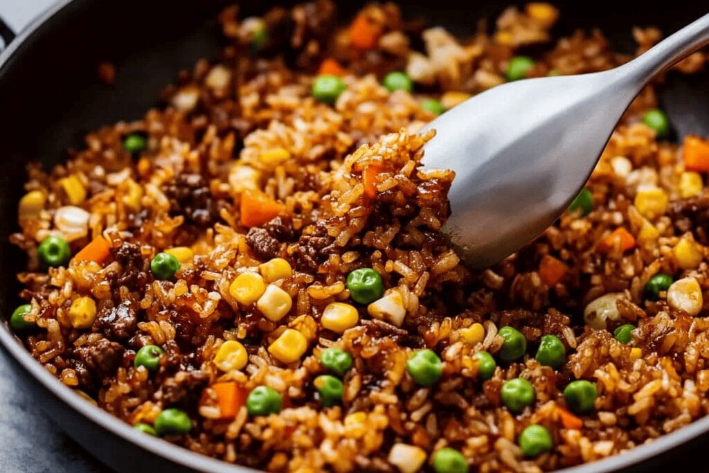 Easy Beef Fried Rice Recipe at Home
