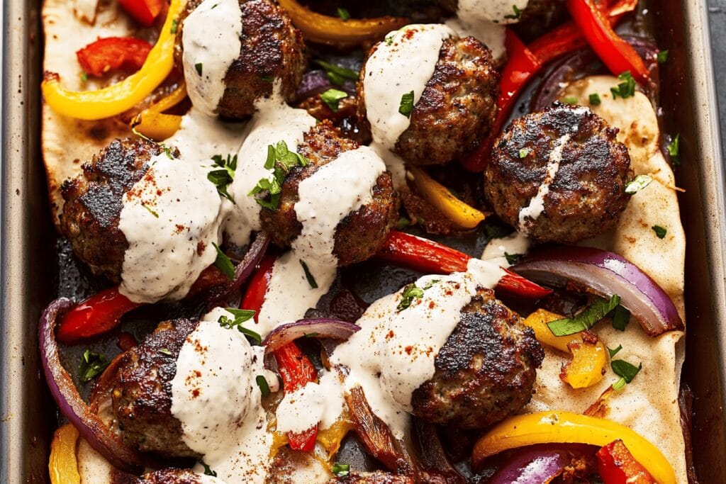 Easy Lamb Kofta Meatballs Tray Bake Recipe