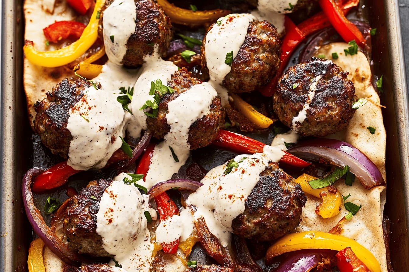 Easy Lamb Kofta Meatballs Tray Bake Recipe