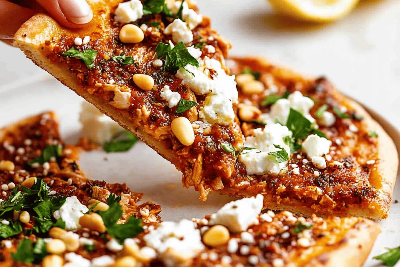 Quick Lebanese Pizza with Chicken Mince Recipe