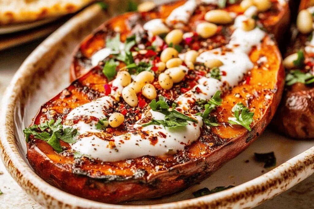 Sweet Potato Steaks with Flavorful Toppings