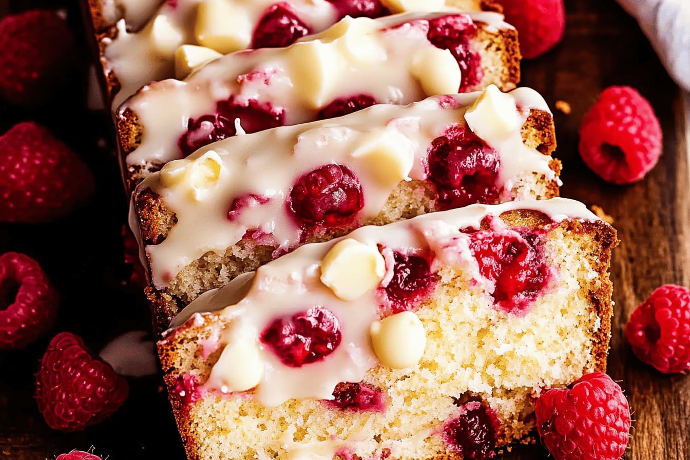White Chocolate Raspberry Loaf Recipe Delight