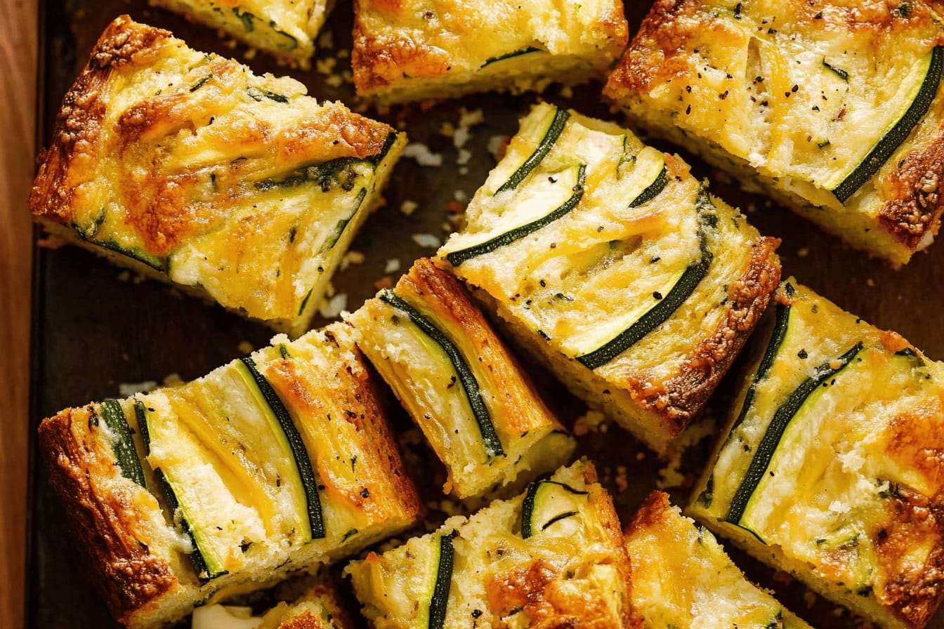 Zucchini Cheese Muffin Slab Recipe