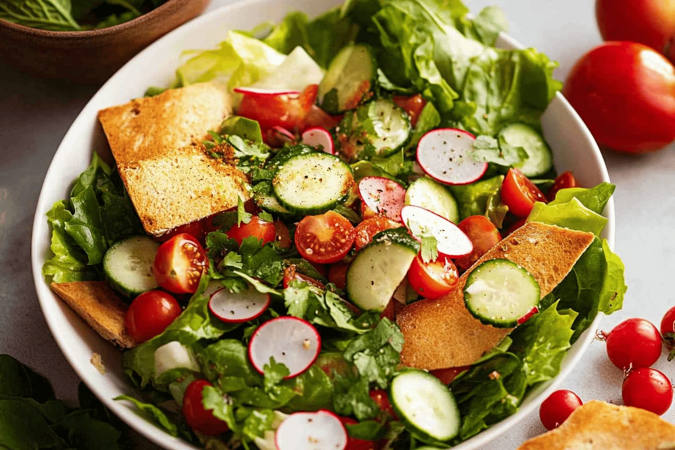 Authentic Lebanese Fattoush Salad Recipe