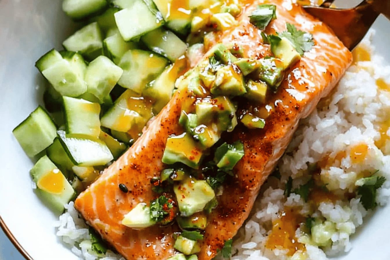 Bang Bang Salmon with Avocado Salsa Recipe