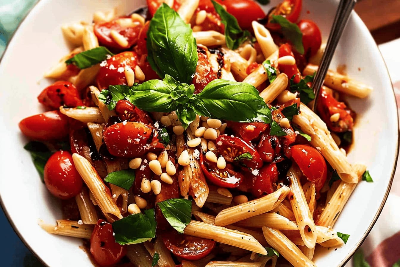 Bruschetta Summer Pasta Salad Recipe