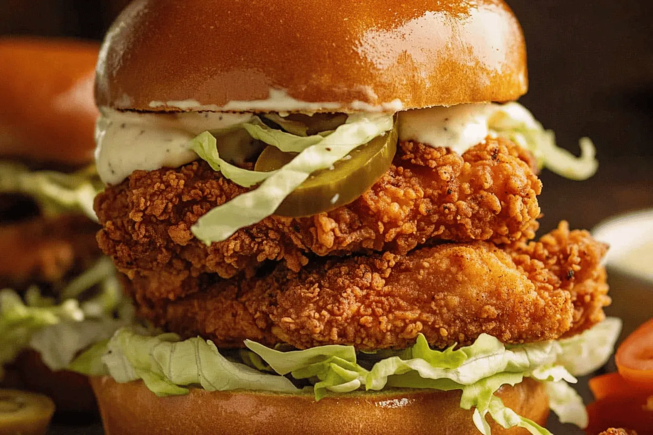 Crispy Fried Chicken Burger Recipe