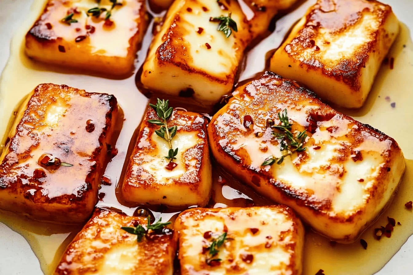 Pan-Fried Halloumi with Honey and Thyme Recipe