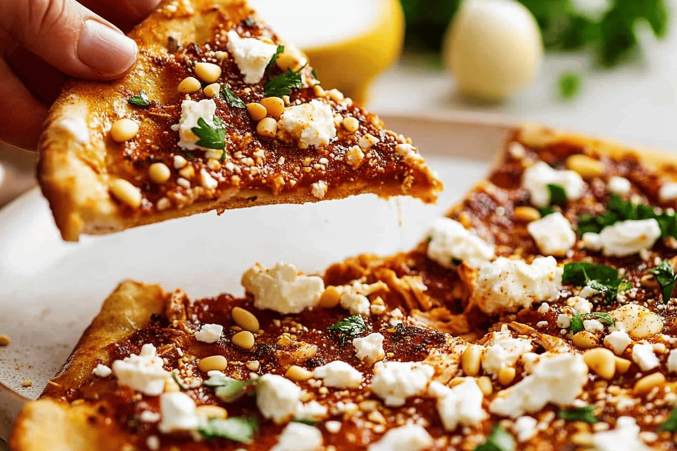 Quick Lebanese Pizza with Chicken Mince Recipe