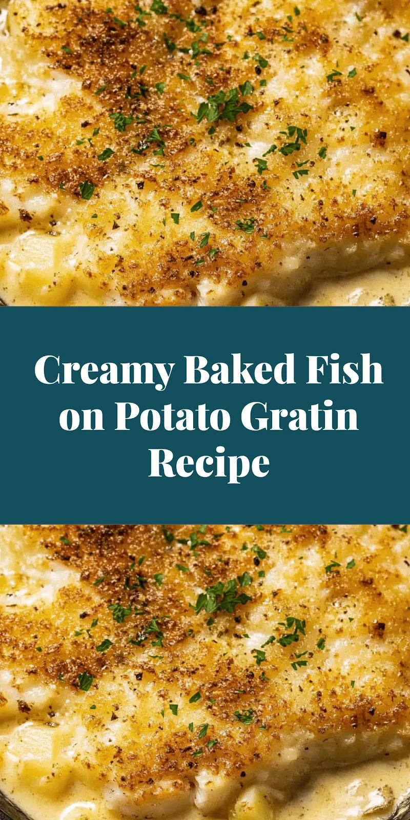 Creamy Baked Fish on Potato Gratin Recipe