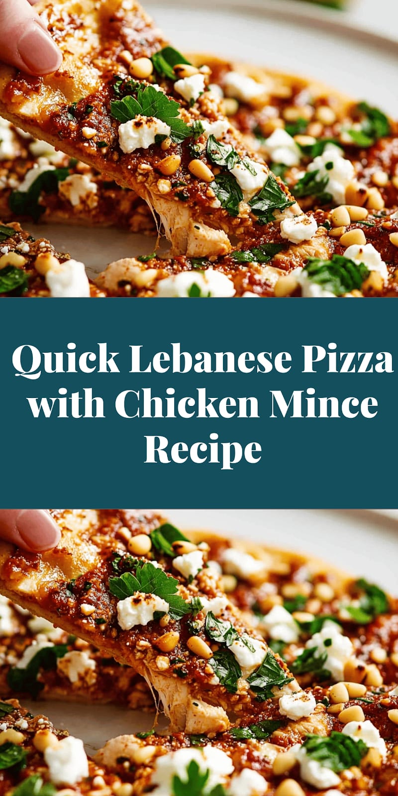 Quick Lebanese Pizza with Chicken Mince Recipe