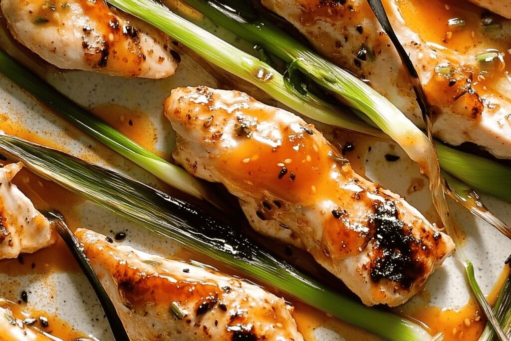 Apricot Chicken with Charred Scallions Recipe