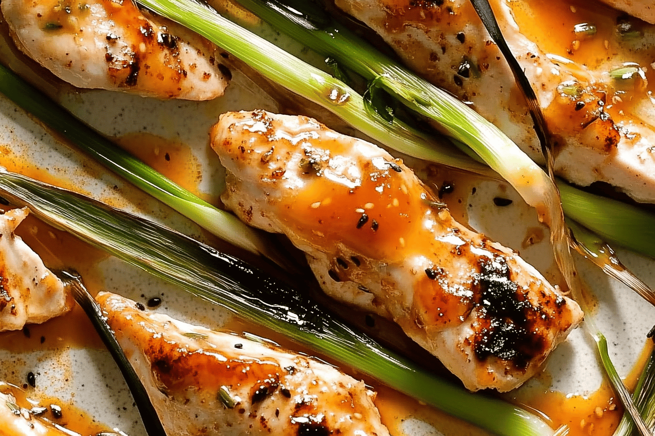 Apricot Chicken with Charred Scallions Recipe