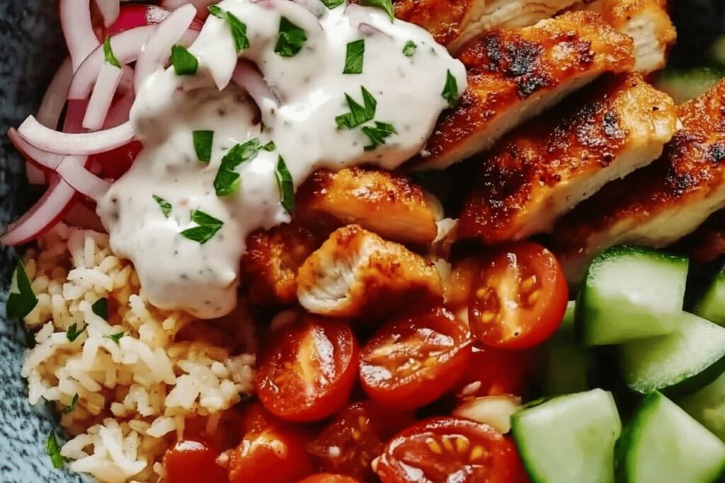 Banza Chicken Bowls with Spicy Chili Sauce