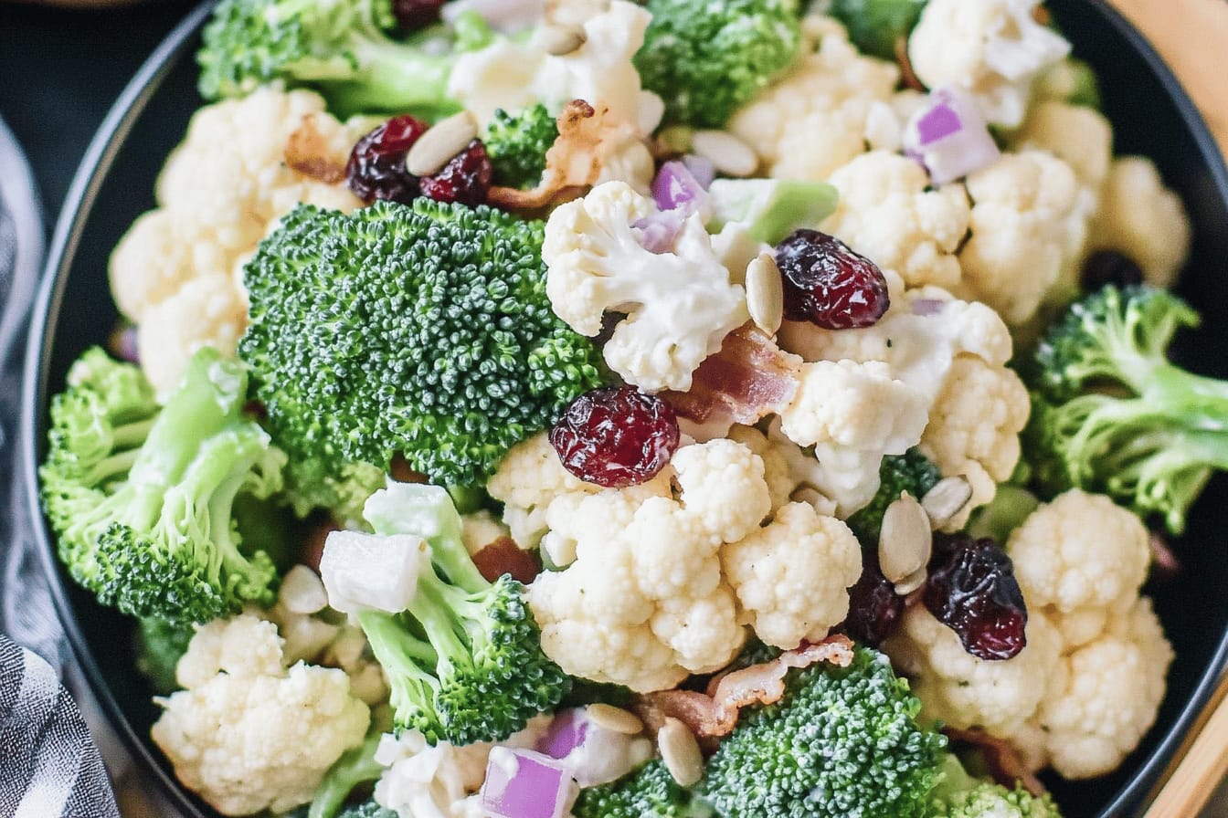 Broccoli Cauliflower Salad Easy Family Recipe