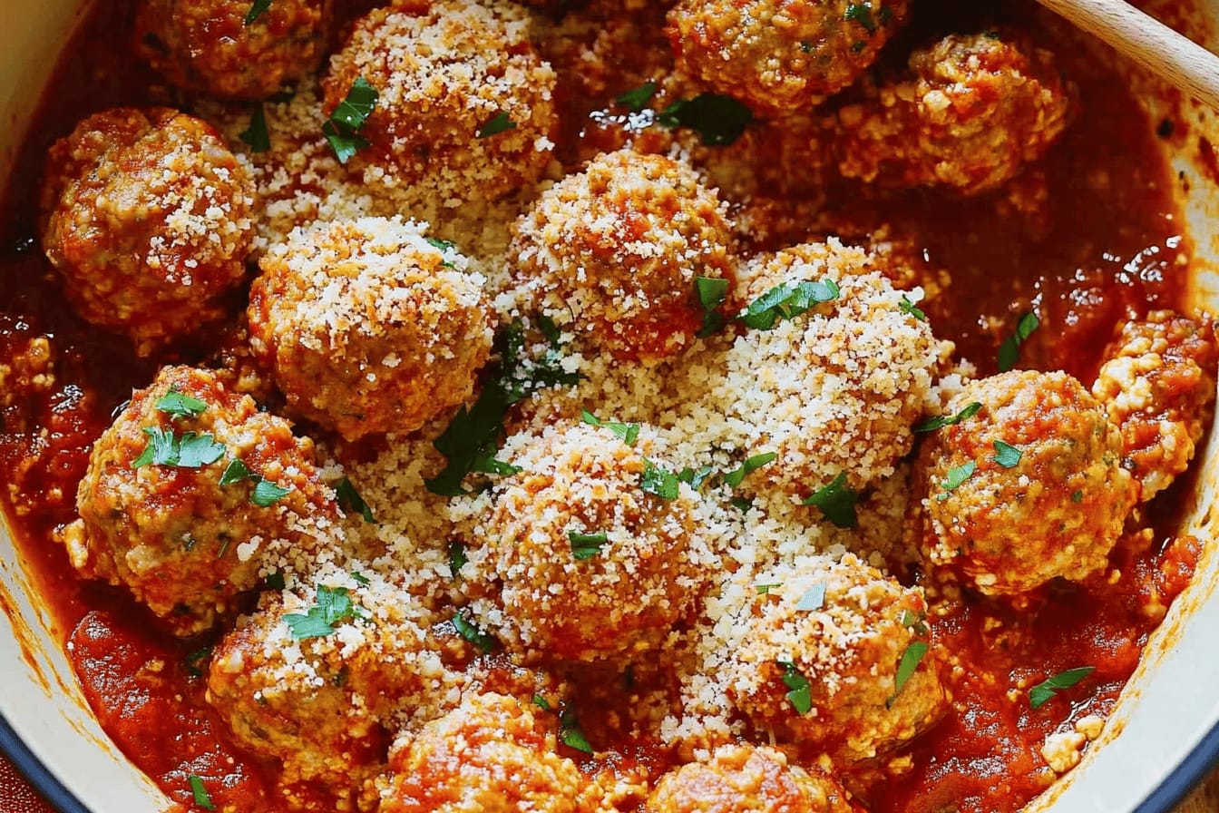 Crispy Topped Ricotta Meatballs Recipe