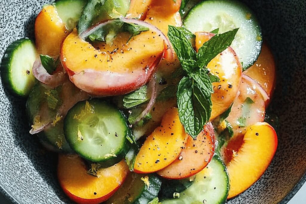 Gorgeous Summer Peach Salad Recipe