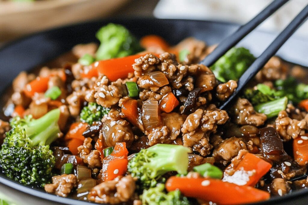 Ground Chicken Stir Fry Easy Family Recipe