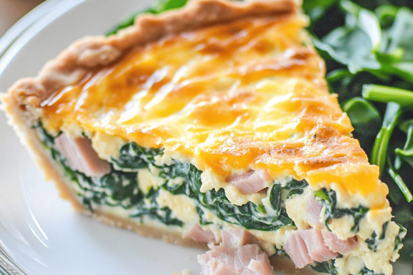 Ham and Spinach Quiche Recipe for Breakfast