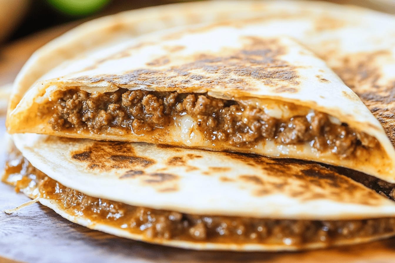 Quick and Easy Ground Beef Quesadillas Recipe