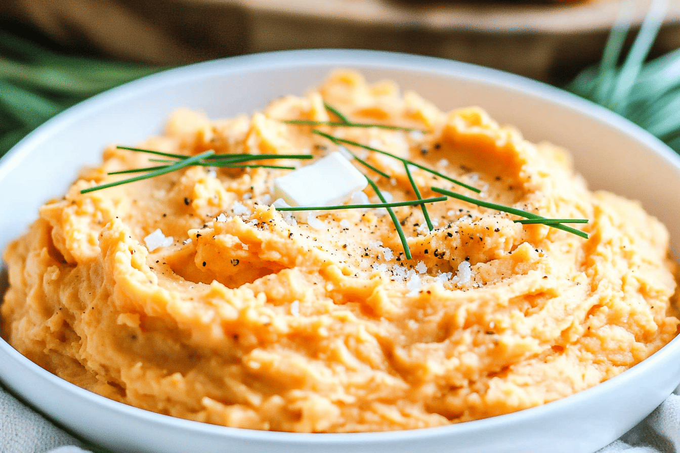 Savory Mashed Sweet Potatoes Recipe