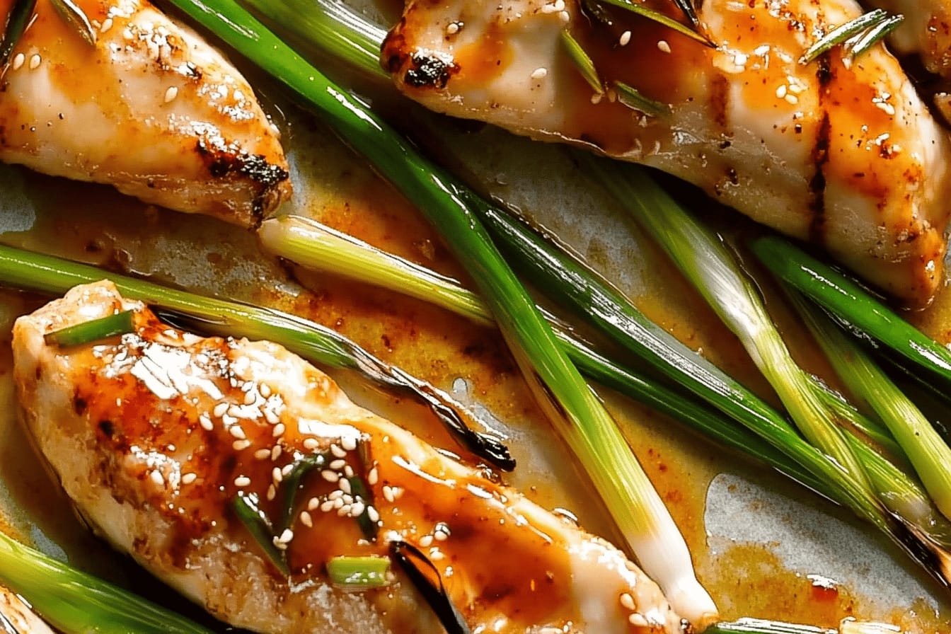 Apricot Chicken with Charred Scallions Recipe