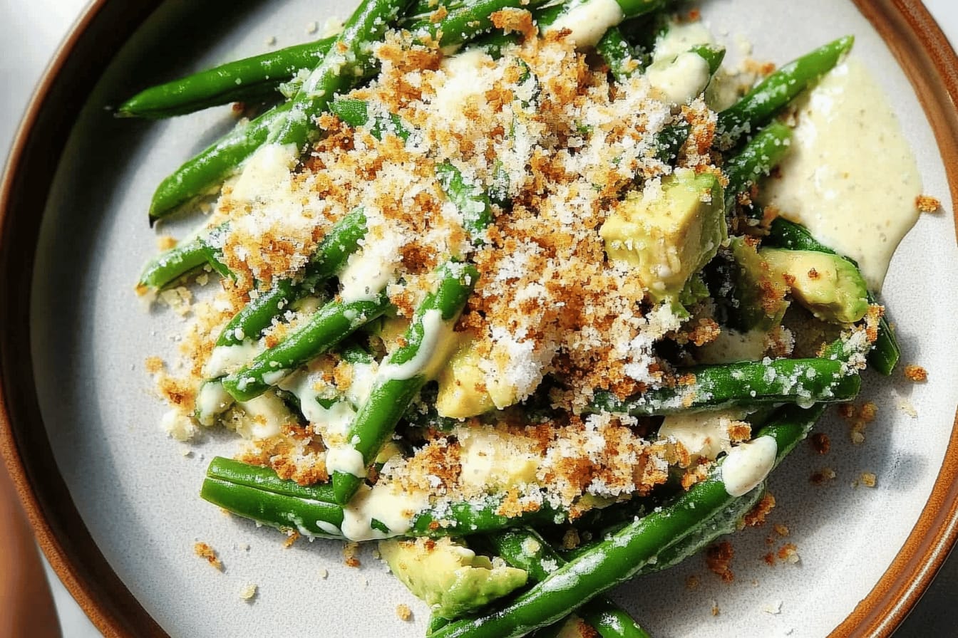 Avocado Caesar Green Beans Recipe