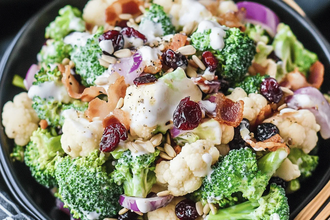 Broccoli Cauliflower Salad Easy Family Recipe