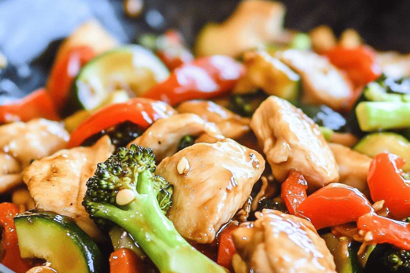 Chicken Vegetable Stir Fry with Zucchini Recipe