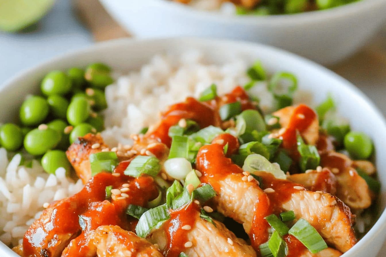 Chili Crunch Chicken Bowls Recipe Idea