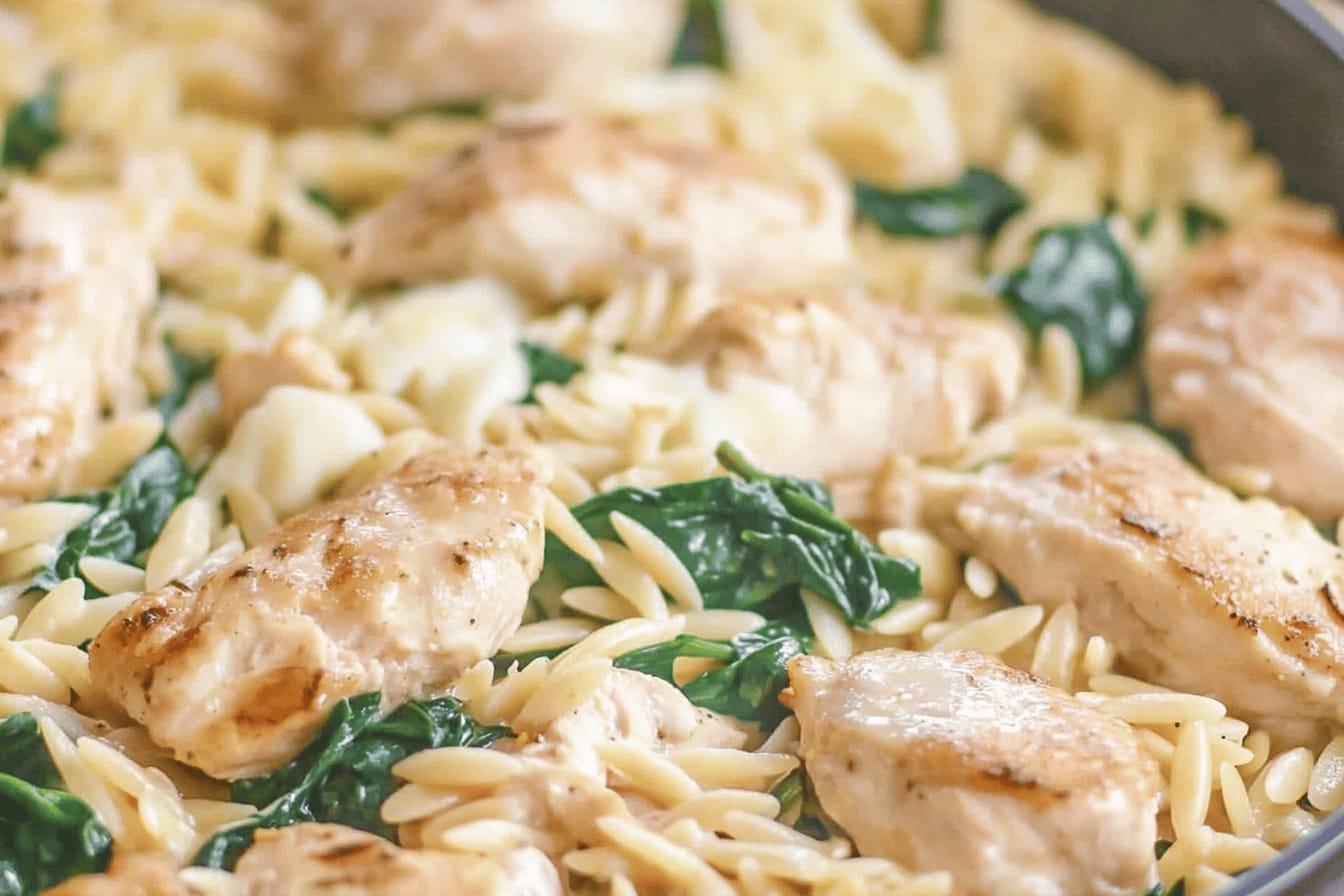 Creamy Lemon Orzo Chicken Recipe