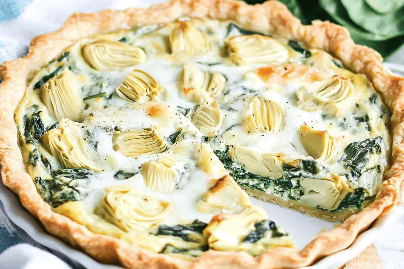 Delicious Spinach Artichoke Quiche Recipe
