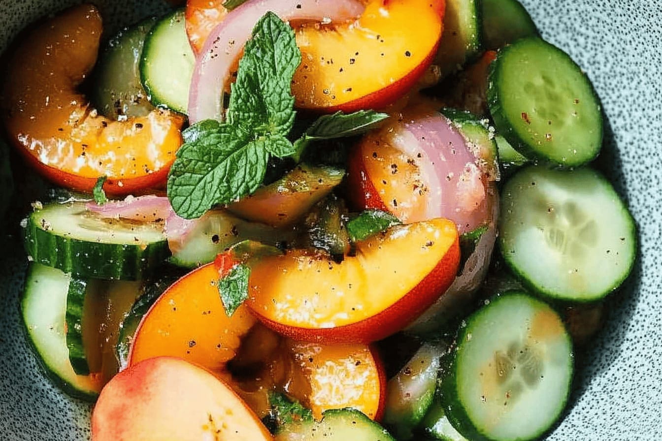 Gorgeous Summer Peach Salad Recipe