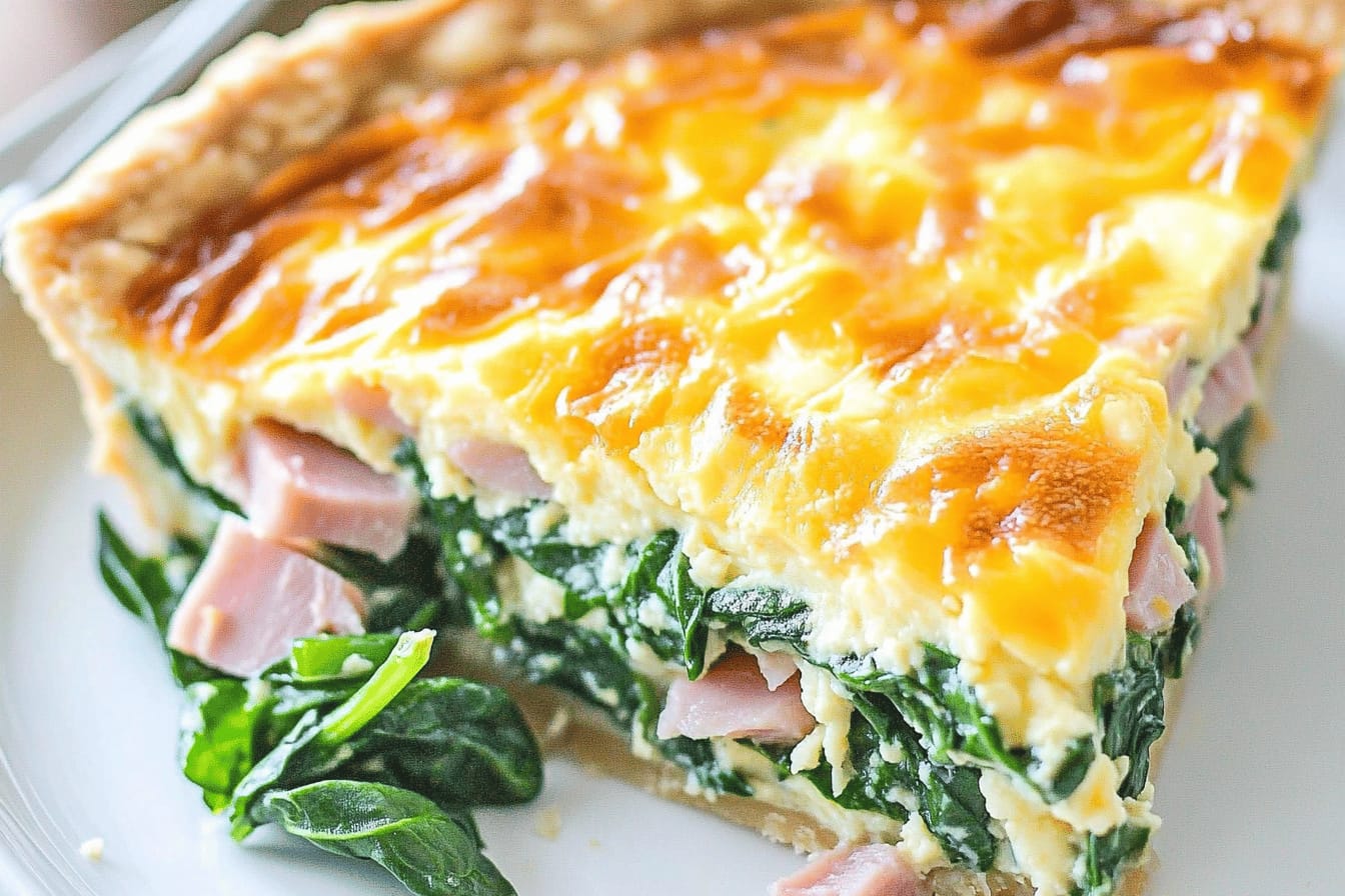 Ham and Spinach Quiche Recipe for Breakfast