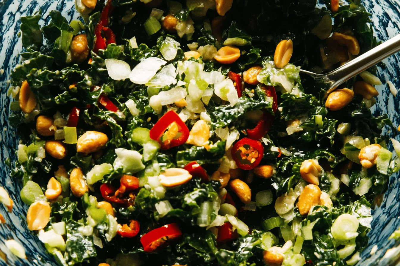 Roasted Peanut Kale Crunch Salad Recipe