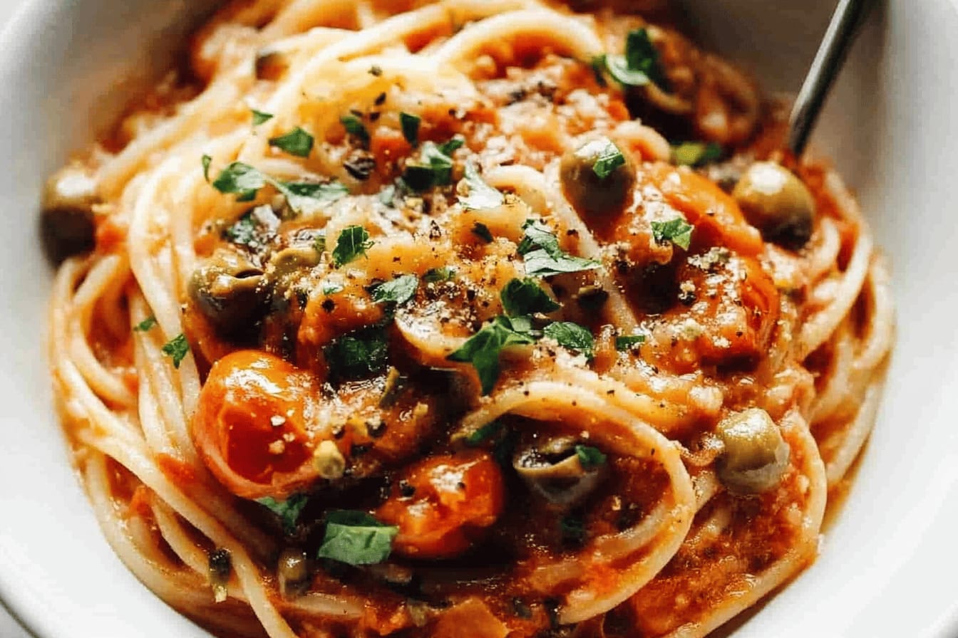 Roasted Tomato Puttanesca Recipe Delight