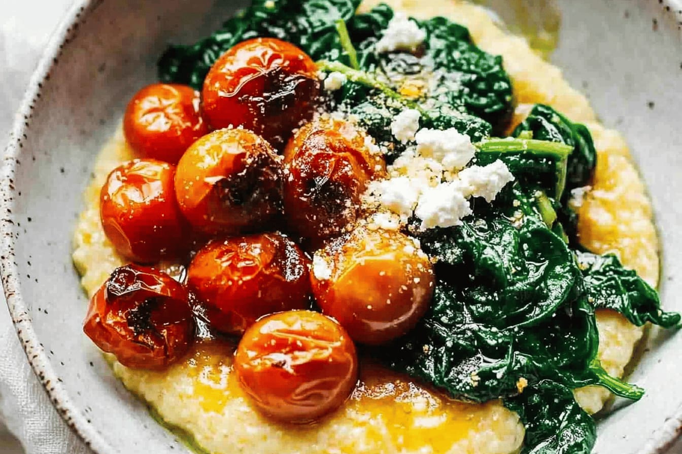 Roasted Tomatoes and Goat Cheese Polenta Recipe