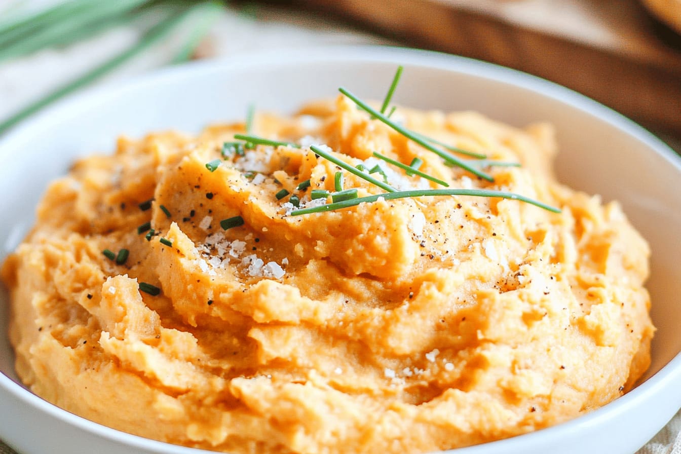 Savory Mashed Sweet Potatoes Recipe