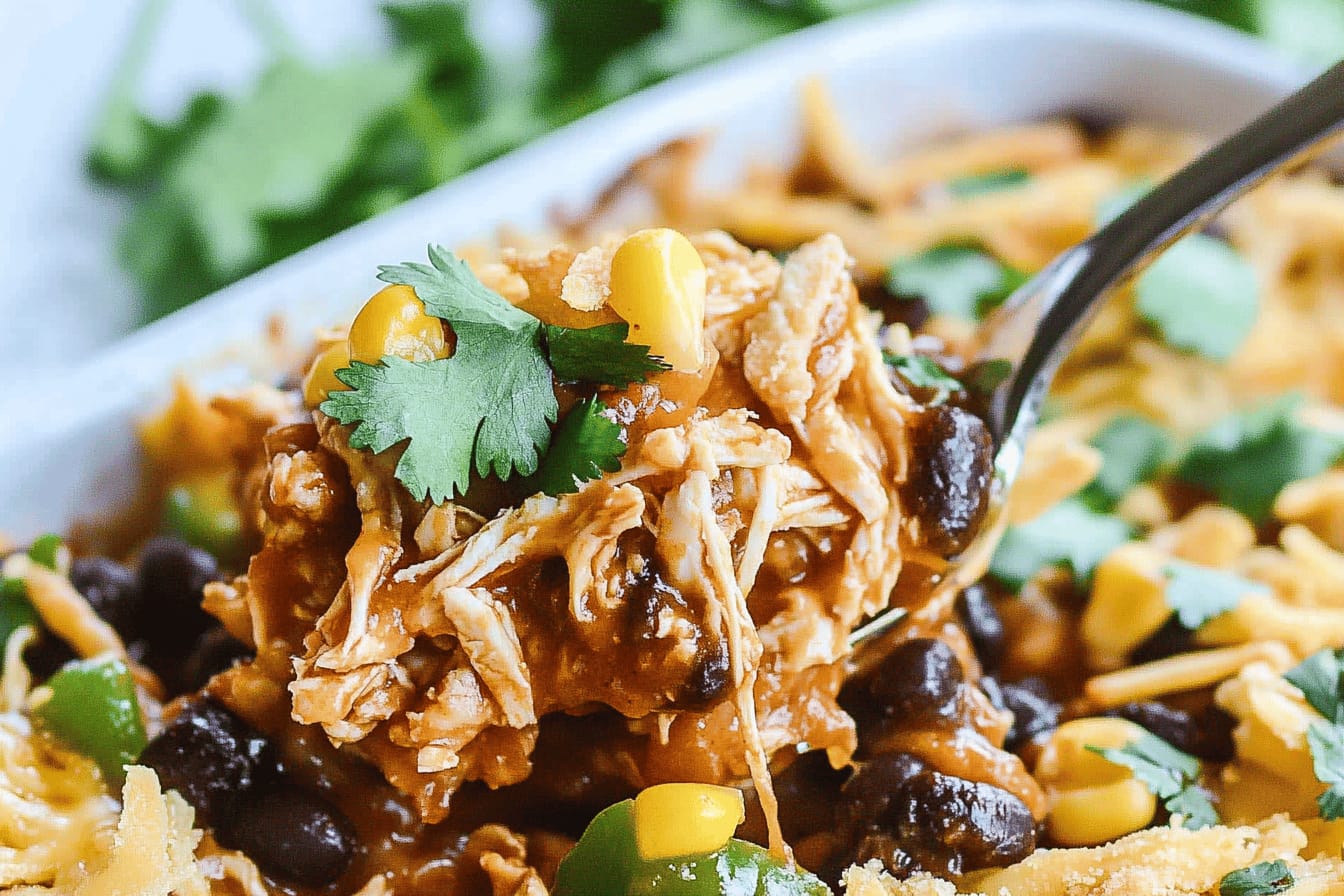 Shredded BBQ Chicken Casserole Recipe