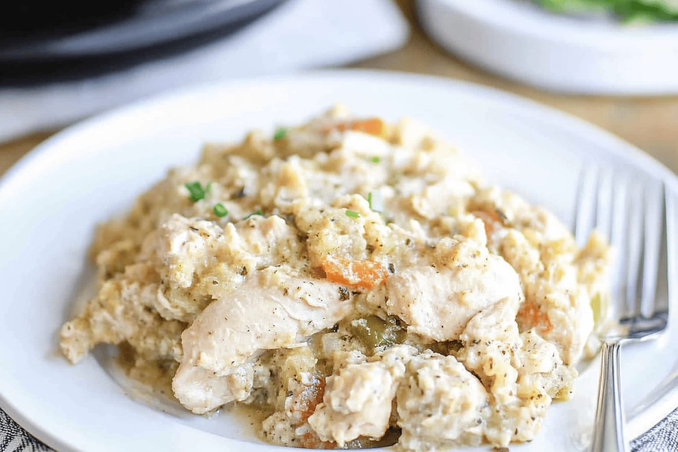 Slow Cooker Chicken with Stuffing Recipe