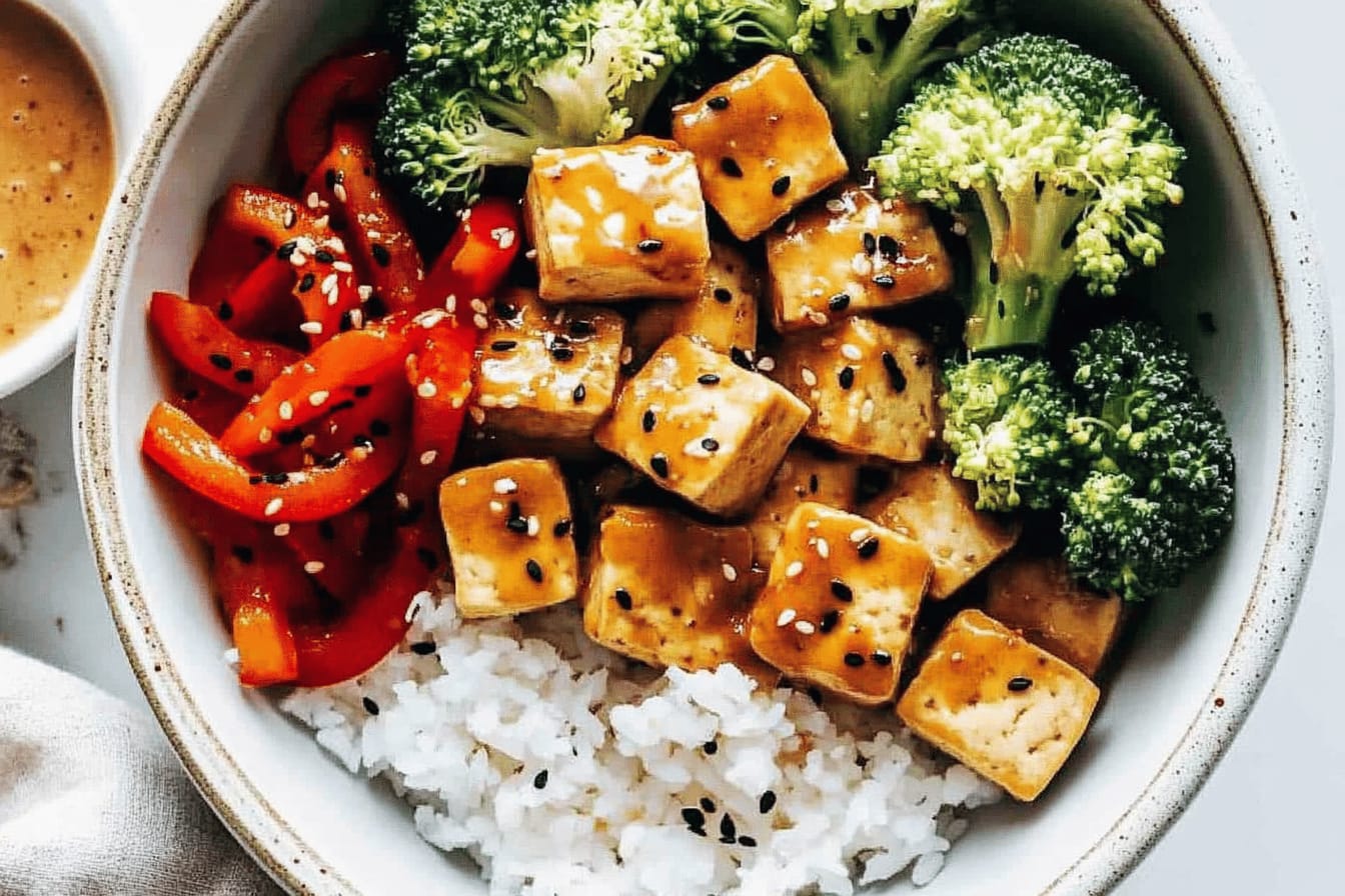 Spicy Peanut Tofu Bowls Recipe