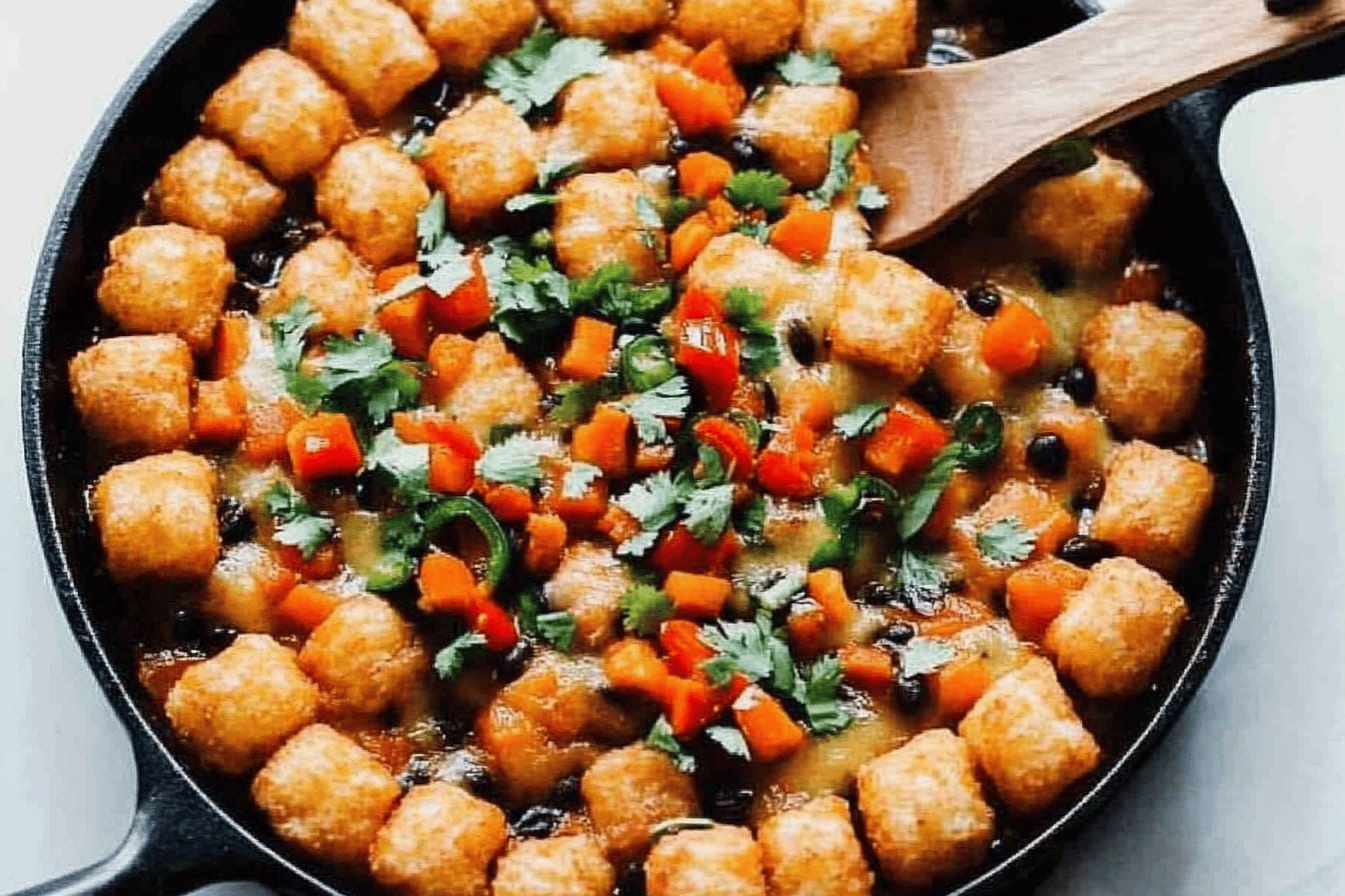 Sweet Potato Tater Tot Hotdish Recipe
