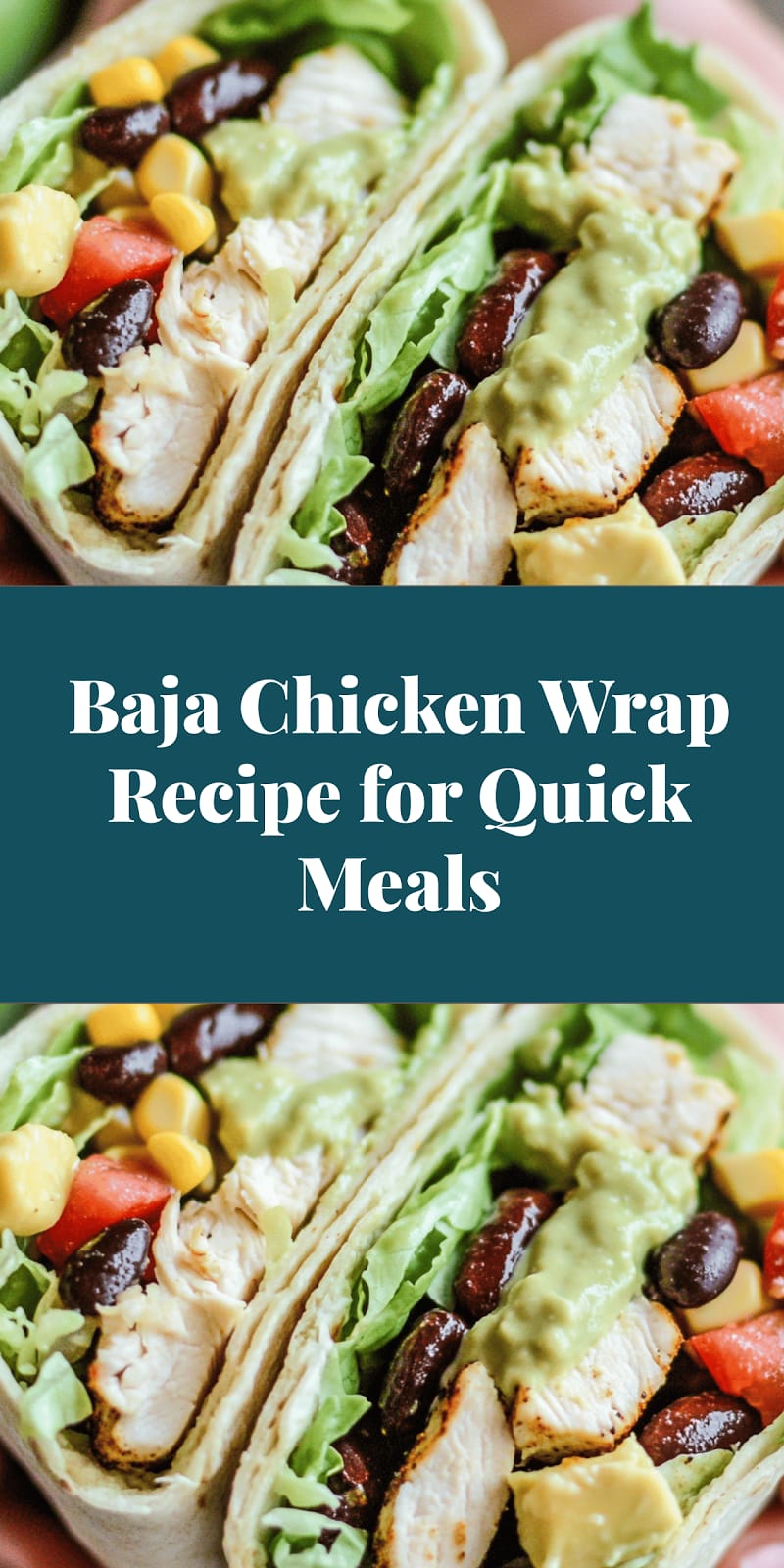 Baja Chicken Wrap Recipe for Quick Meals